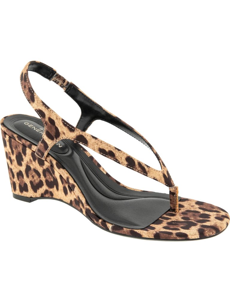 Bcbg Generation Serenity Wedge Sandal, Cheetah Print, Size 8.5, New In Box